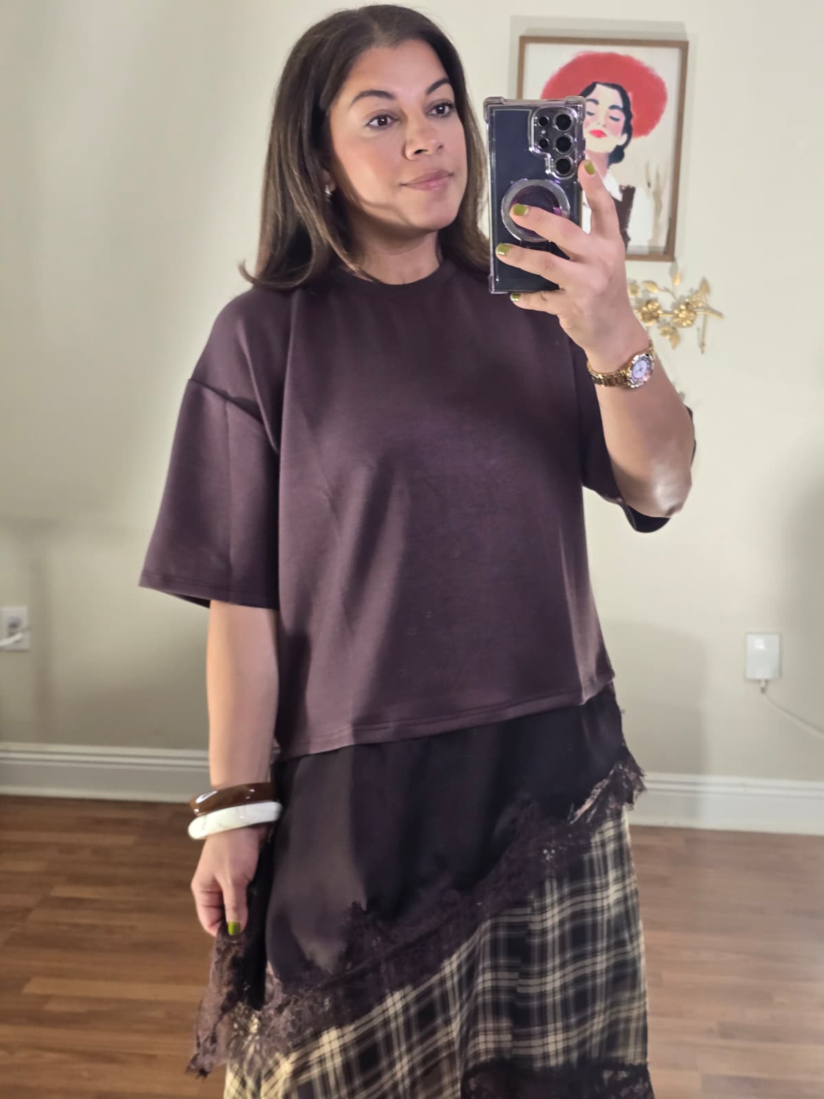 CHOCOLATE RELAXED BLOUSE