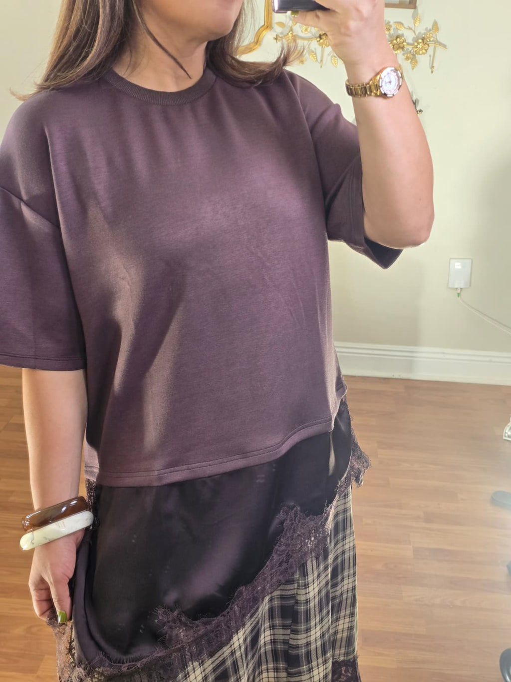 CHOCOLATE RELAXED BLOUSE