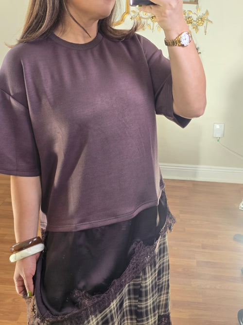CHOCOLATE RELAXED BLOUSE